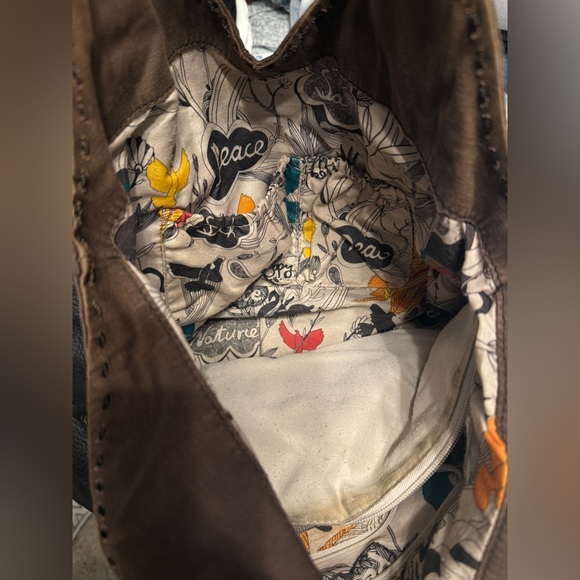 The Sak Brown Leather Hobo Bag with Braided Handle - Picture 3 of 4